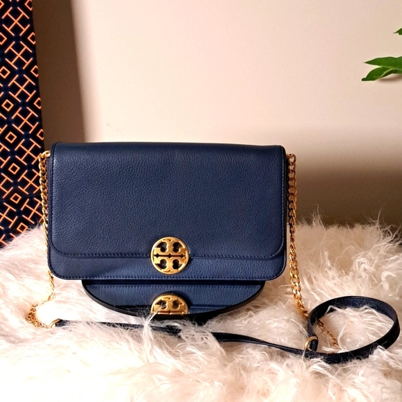 Tory Burch Chelsea Leather Shoulder Bag EUC